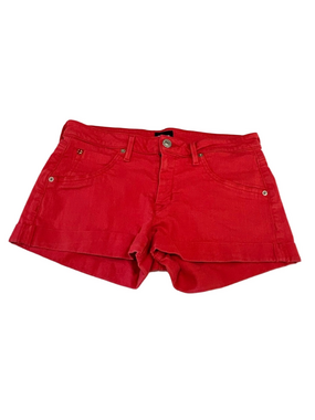 Hudson Hampton Cuffed  Red Cotton Blend Casual Shorts size 30